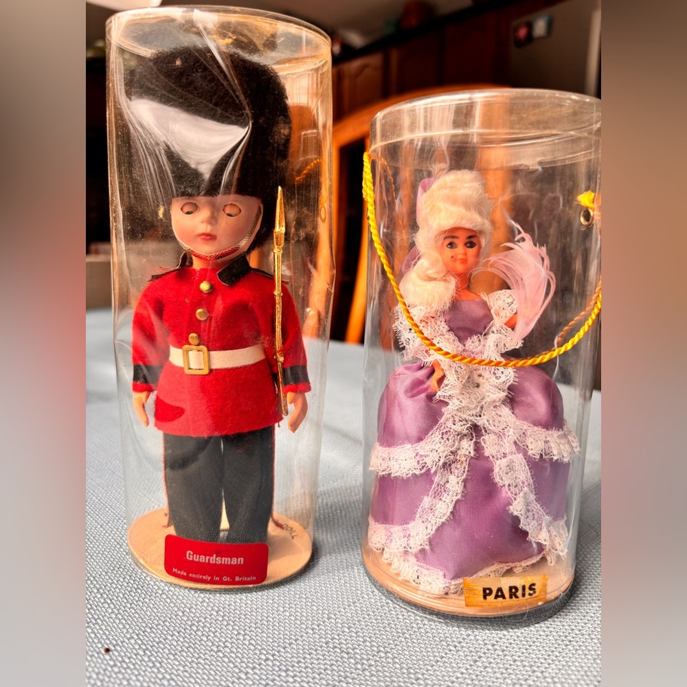 Vintage Souvenir Dolls - British Guardsman & Parisian Lady late 1960’s
